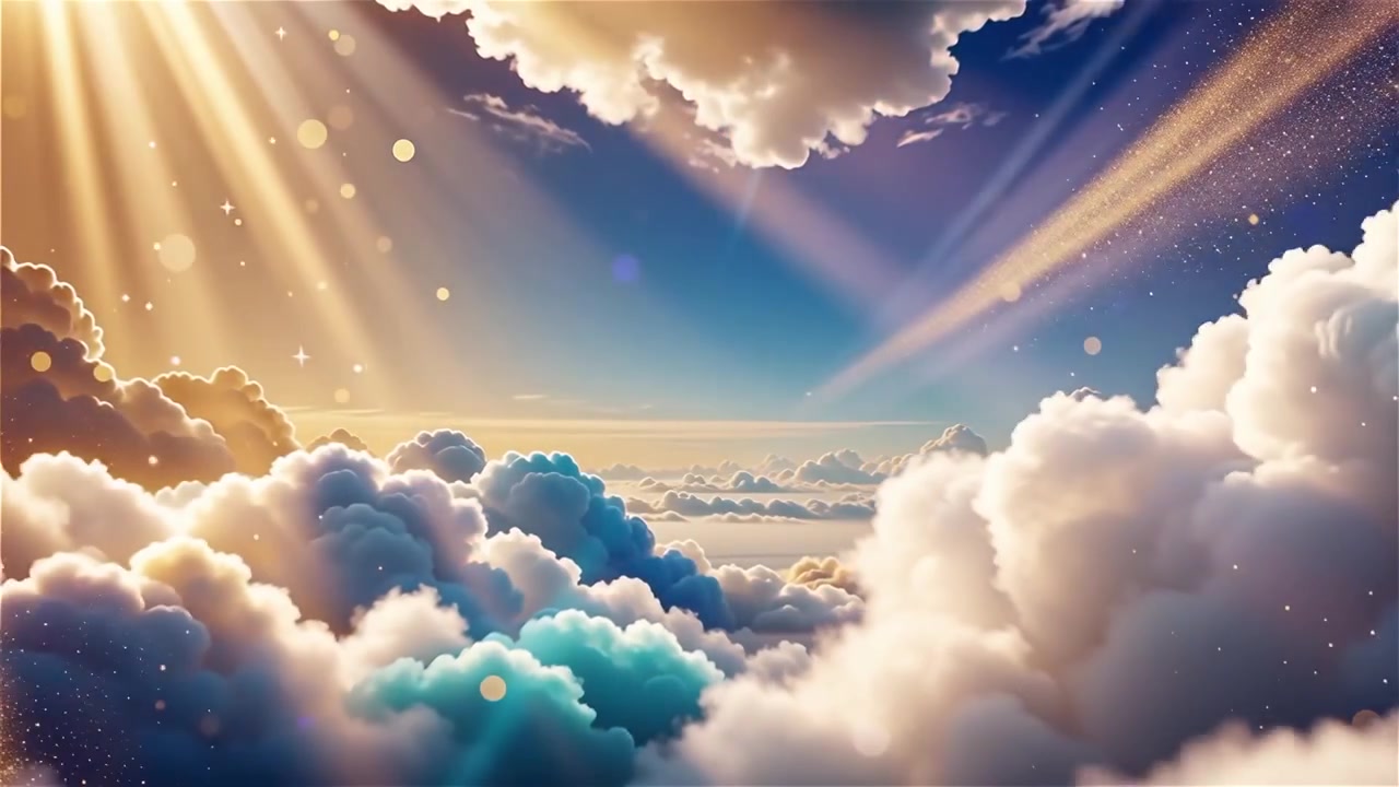 Christian Heavenly Light Worship Background