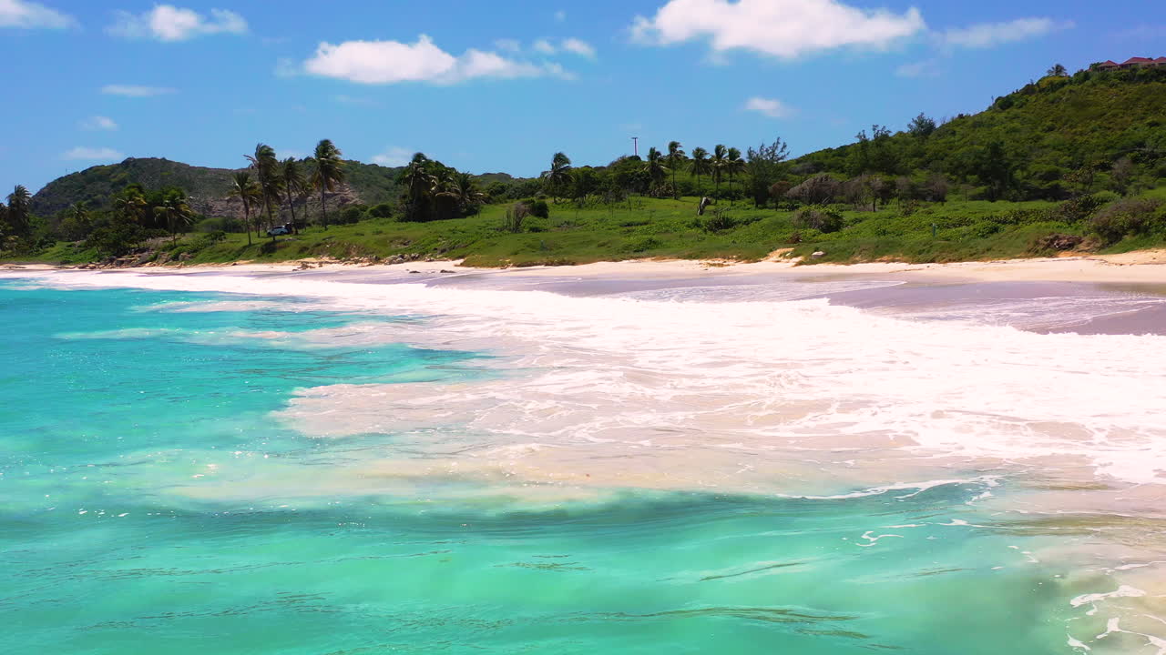 Beautiful Tropical Beach with Turquoise Water and Palm Trees