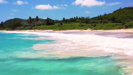 beautiful tropical beach with turquoise water and palm trees