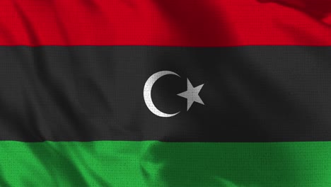 realistic 4k 30 fps flag of the libya