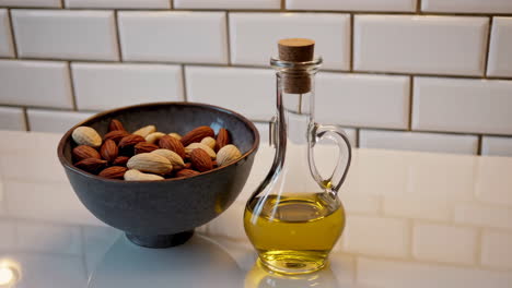 almonds, cashews, and cooking oil