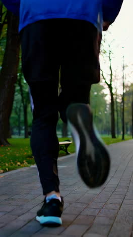 man running in a park