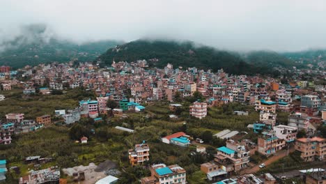 aerial-view-of-Pharping-valley-in-kathmandu,-Nepal