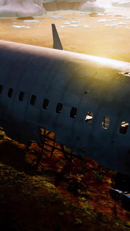 el avión se estrelló en una montaña.