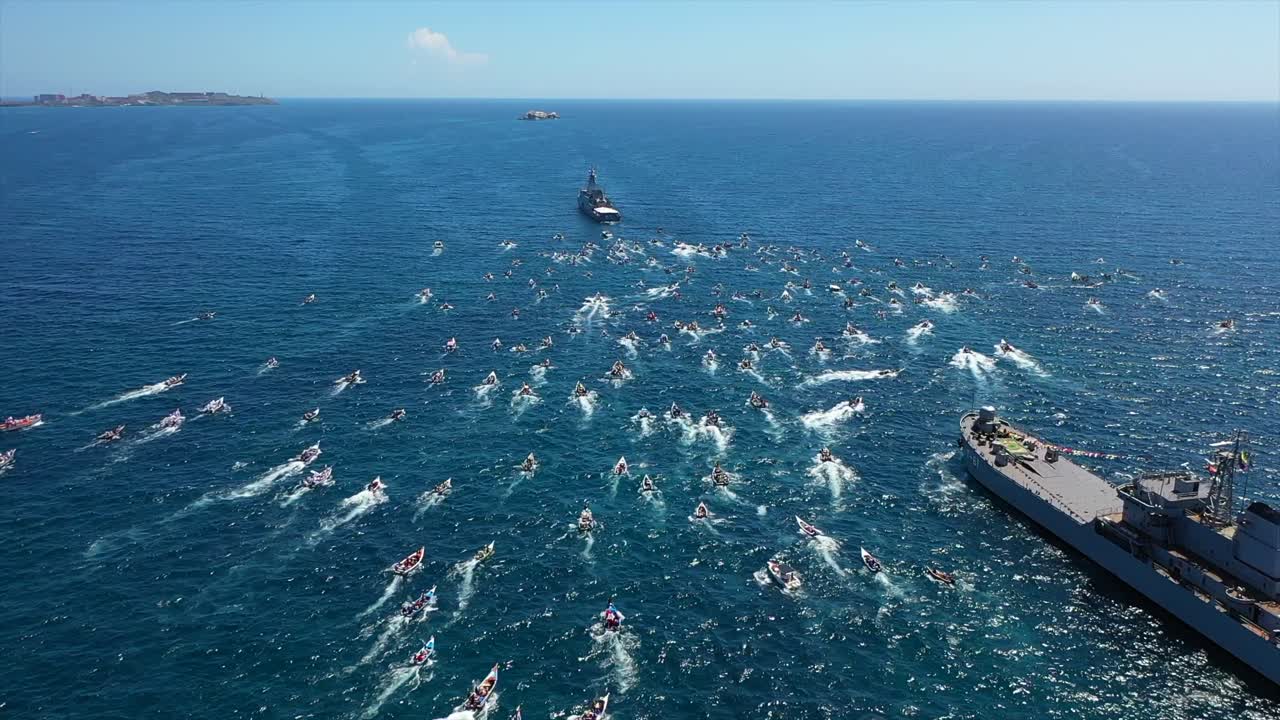 Venezuelan Virgin del Valle boat procession on Margarita Island