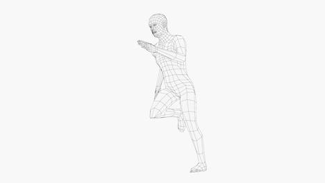 wireframe running man, seamless