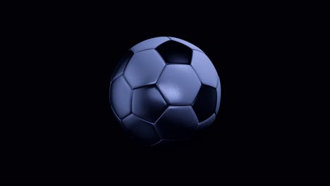 3d rendered soccer ball on black background