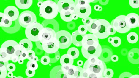 green background with moving circles