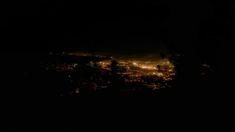nigh timelapse, la ciudad de la orotava en tenerife, islas canarias