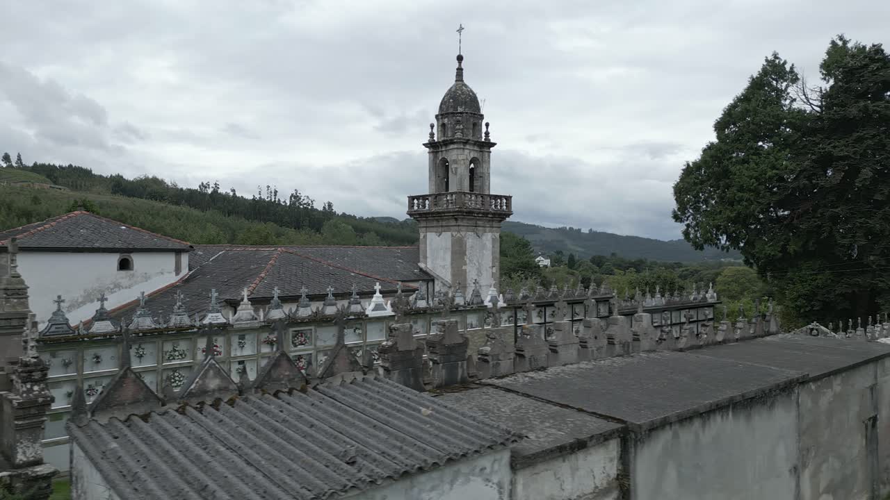 vista panorámica aérea del cementerio