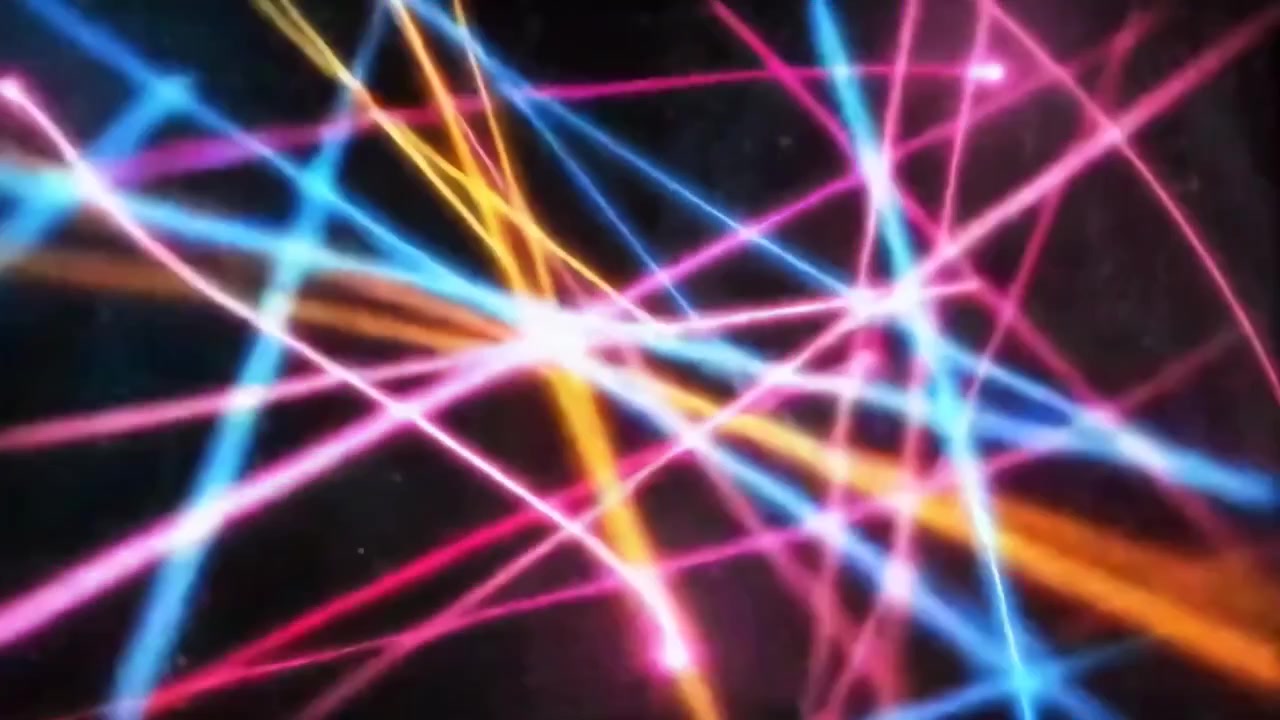 Abstract Motion Background with Glowing Neon Light Trails