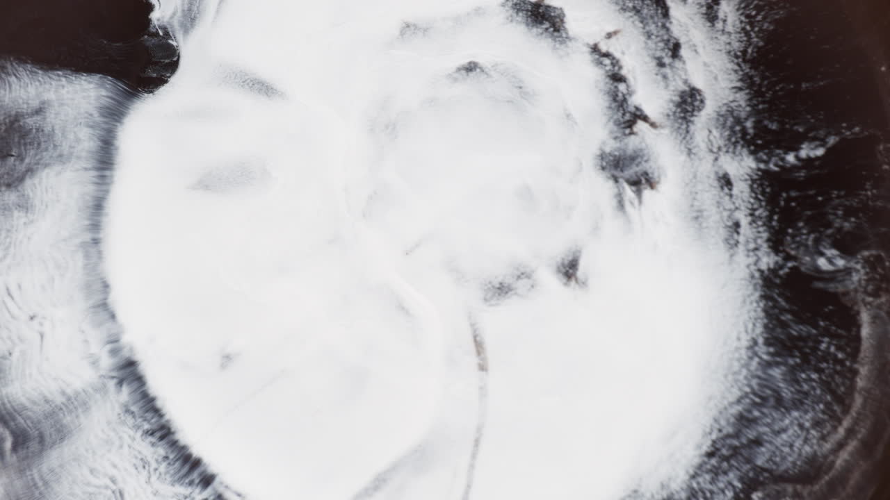 Black White Flowing Paint Or Ink Background