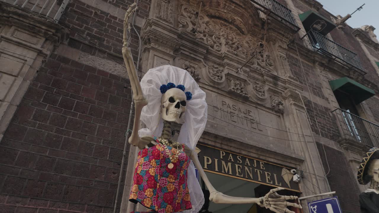 Day of the Dead decorations in Mexico City