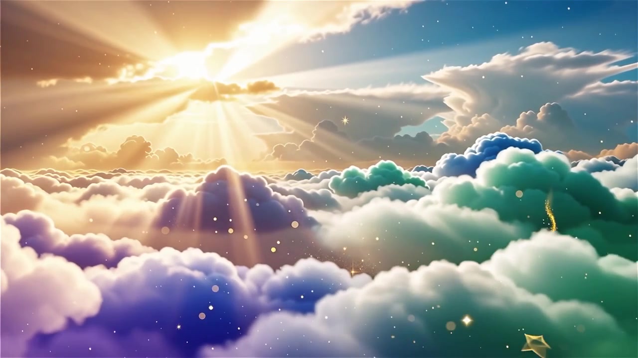 Christian Heavenly Light Worship Background