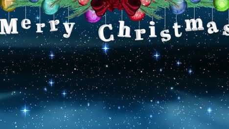 Animation-of-merry-christmas-text-over-snow-falling-and-stars