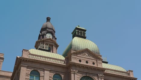 low angle view of the tarrant county courthouse in fort worth, texas