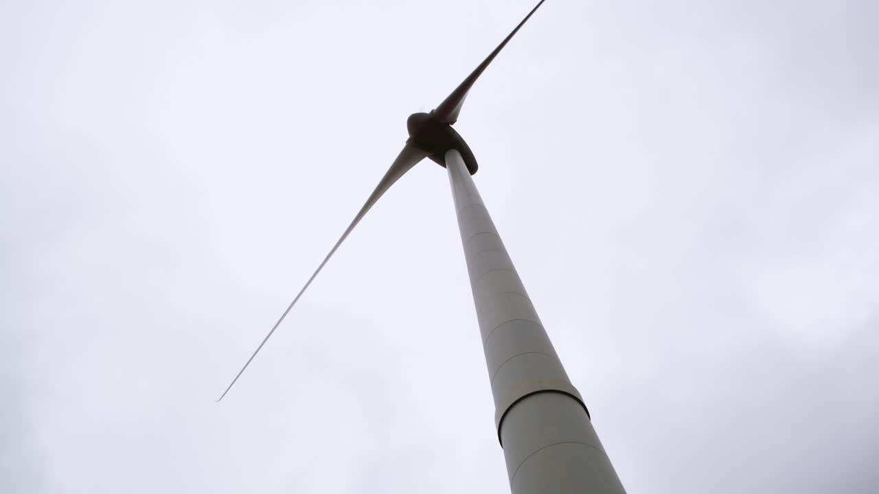 wind turbines generate energy on a cold windy day
