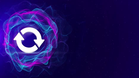 animation of refresh symbol arrow on background reload reload on the rotation arrow sign currency