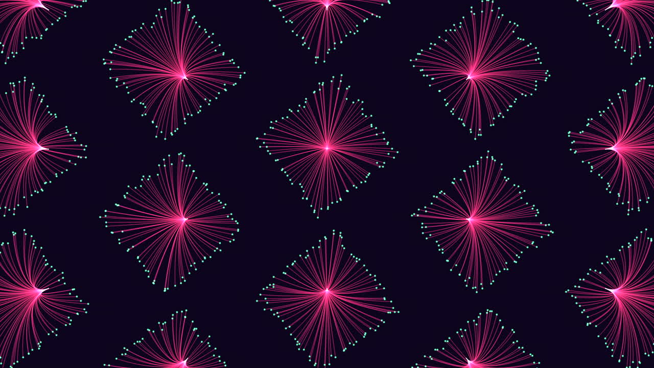 hipnotizante cuadrícula de puntos rojos y azules crea profundidad y textura