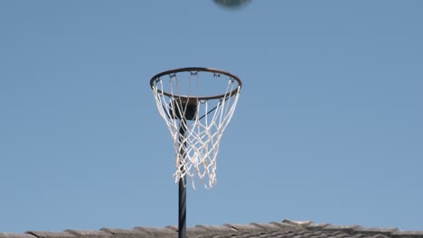 shooting netball into a ring