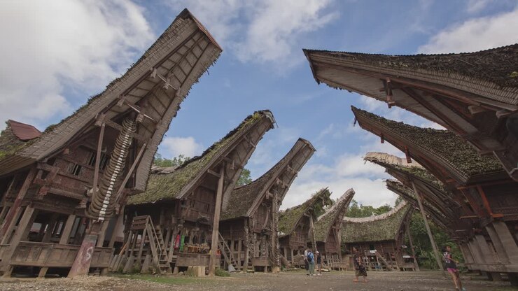 Traditional Batak Houses in Indonesia