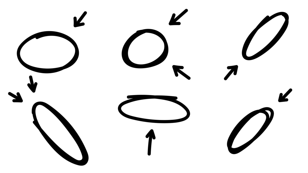 Hand-Drawn Animated Circles and Arrows on White Background