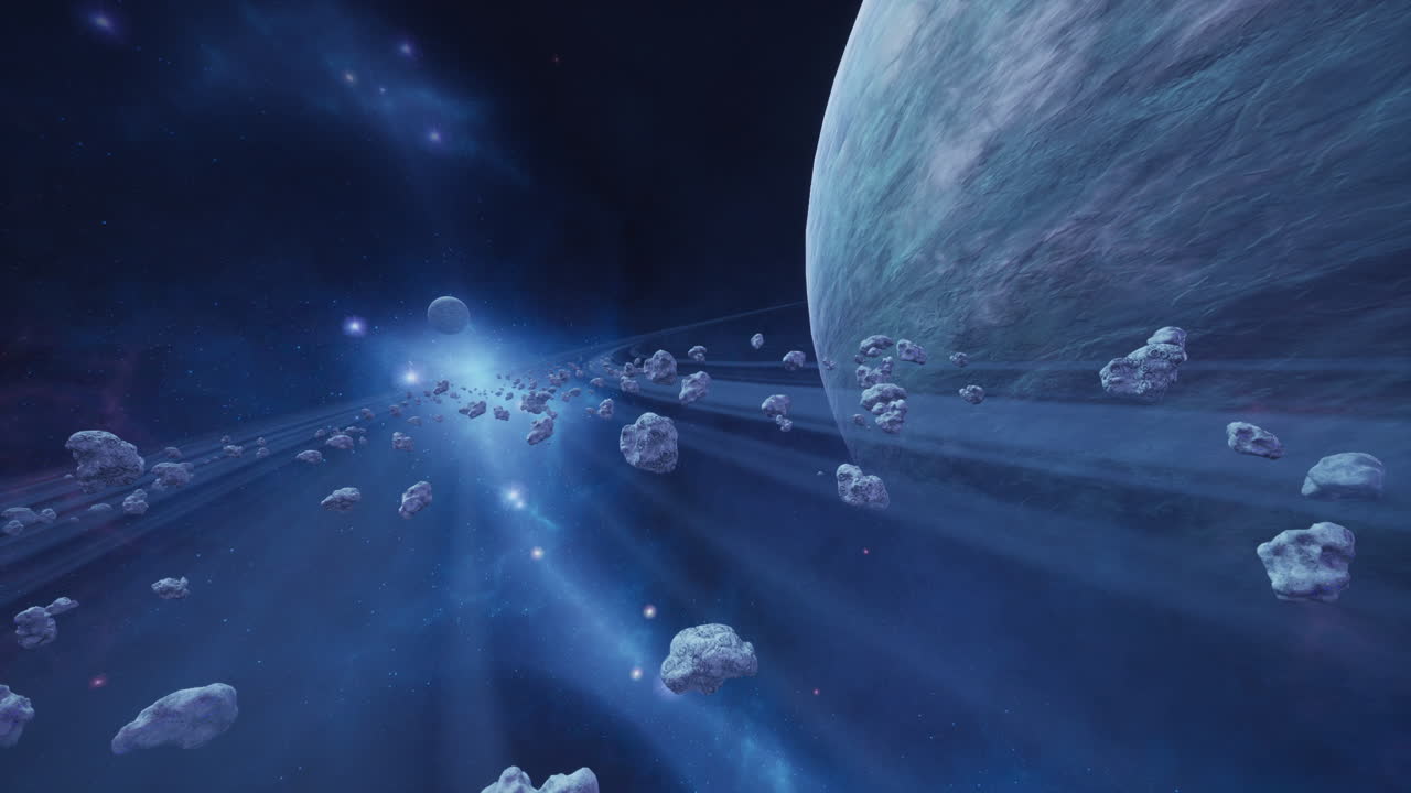 A large cluster of asteroids near an unknown planet