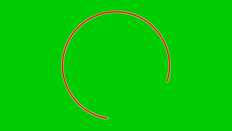 animation circle border rotating on green screen with blank copy space for video elements