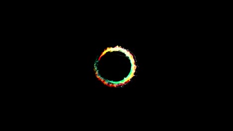 las partículas mágicas anillo fondo abstracto, animación, renderización, bucle