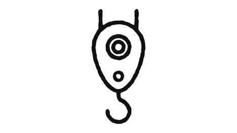 crane icon animation footage & alpha channel