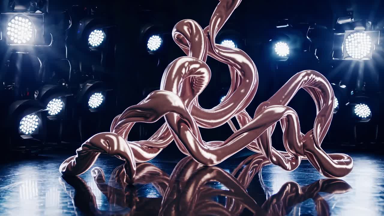 Rose Gold Abstract 3D Render