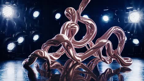 rose gold abstract 3d render
