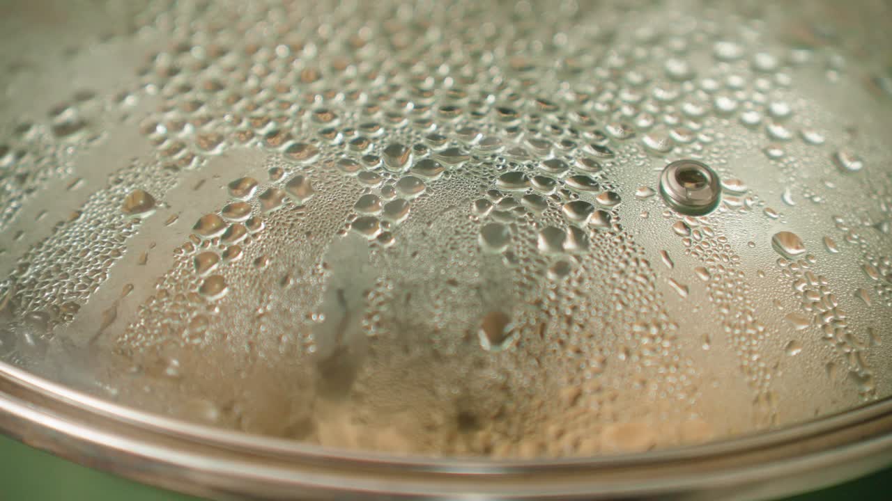 Boiling pot of fresh dumplings