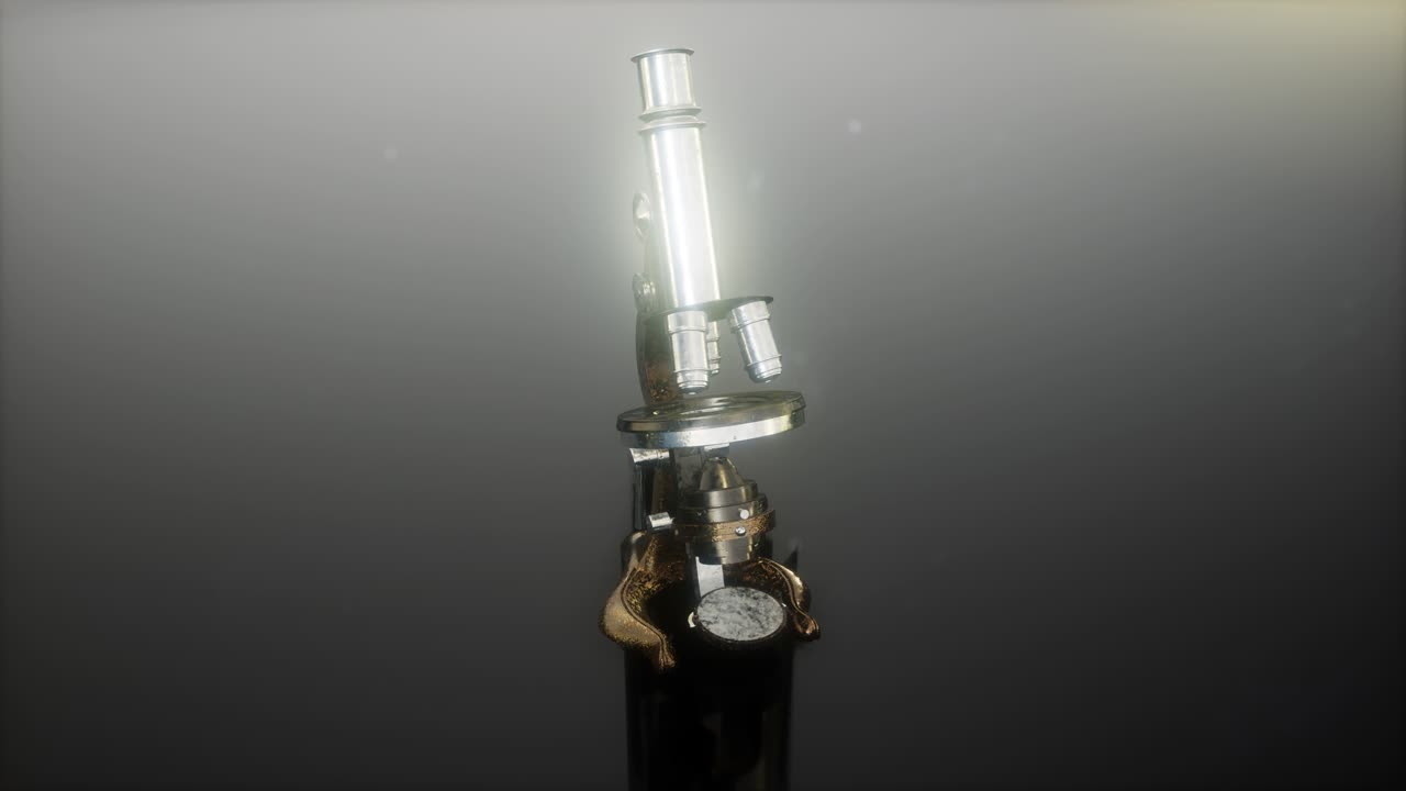 레트로 루프 오래된 과학 실험실 현미경