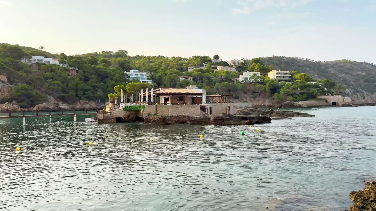 Camp de Mar, the beach with an islet in Mallorca