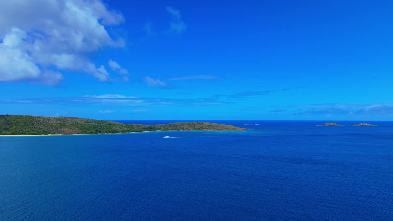 Sorvolo aereo del paradiso insulare tropicale Spiaggia di Culebra, Porto Rico