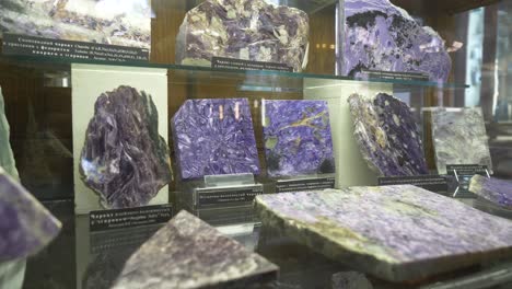 exposición de la colección de minerales