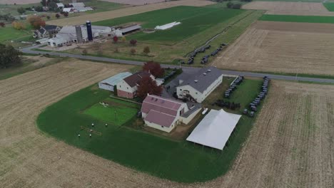 amish wedding in an amish farm captured by a drone