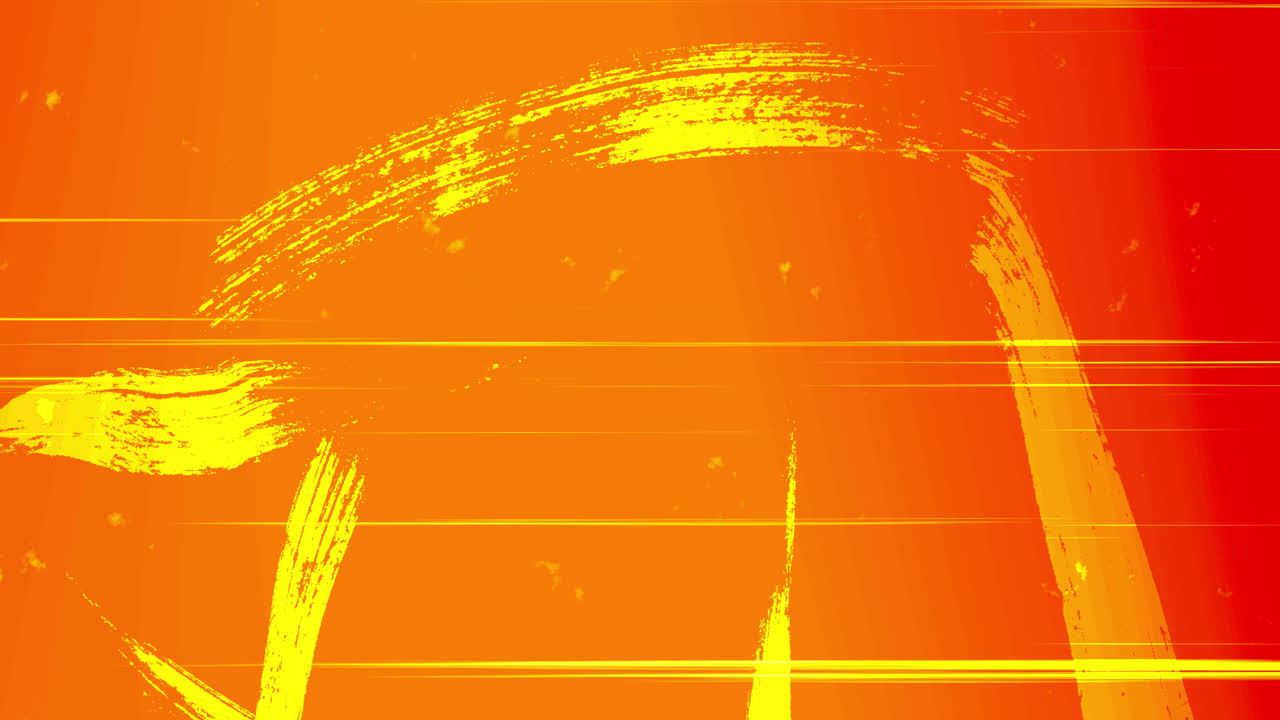 Sfondo Astratto Dinamico con Pennellate Rosse e Linee Glitch