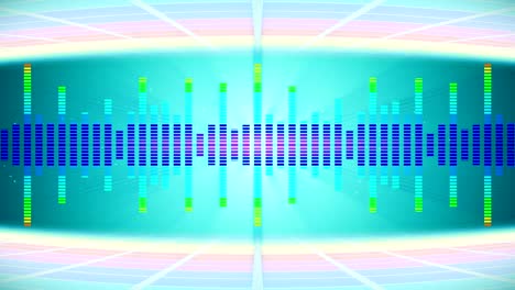 colorful sound waves for party. disco background. abstract colorful wave pattern. loop animation of music equalizer.