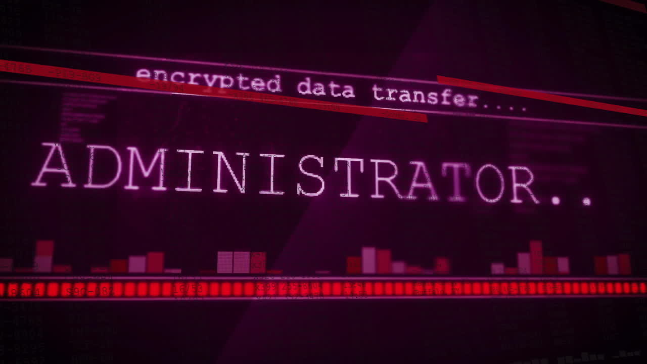 데이터 처리에 대한 관리자 텍스트의 애니메이션