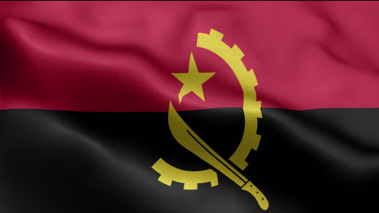 acenando loop 4 k bandeira nacional de angola