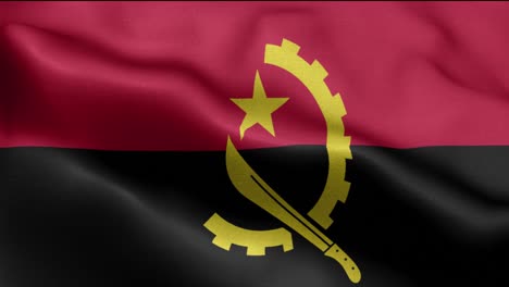 ondeando lazo 4k bandera nacional de angola