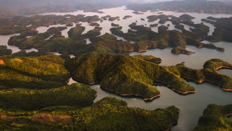 flight over the islands at tà đùng in vietnam, asia