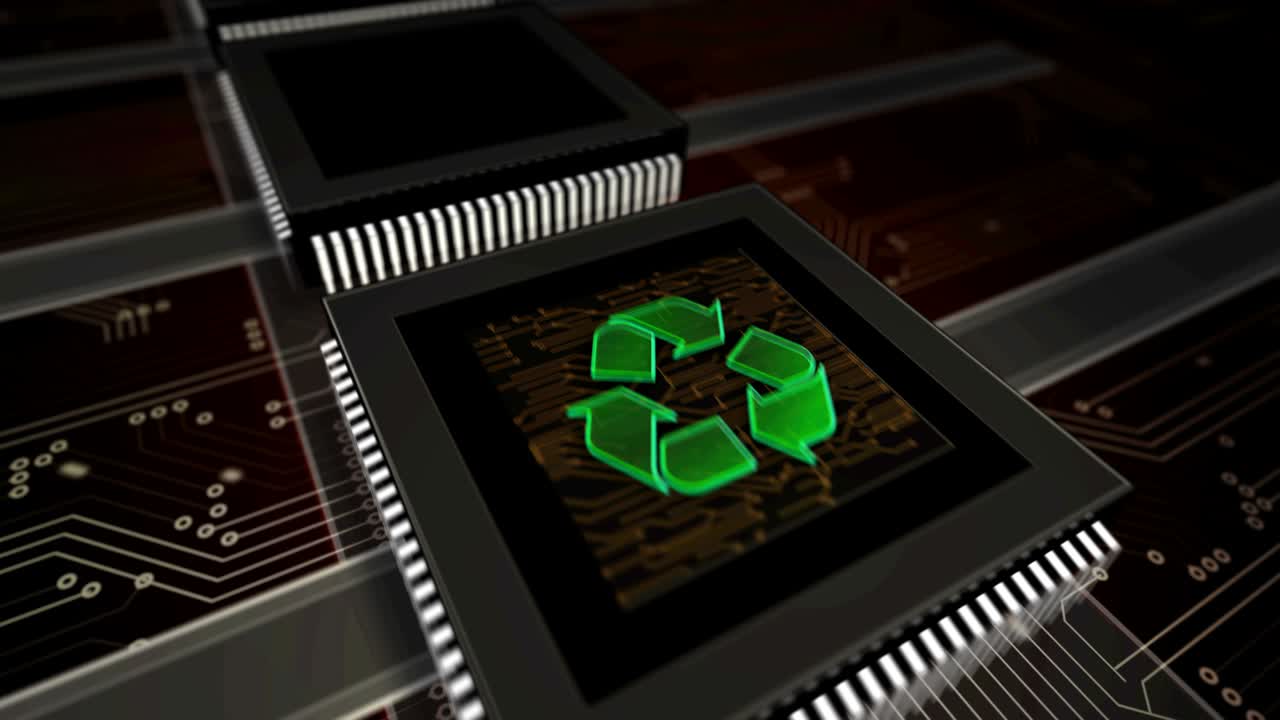 символ переработки в фабрике переработки