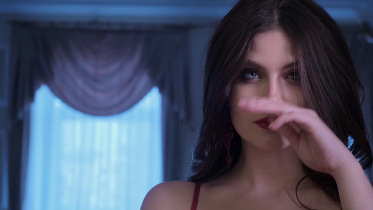 Elegant Woman in Red Dress