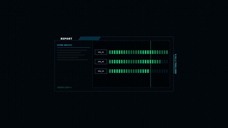 Digital Interface Displaying System Analysis Progress Bars