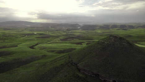 Volcanic-field-during-spring-from-drone