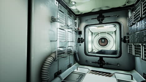 interior of futuristic internation space station