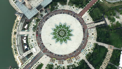 plaza dataran putra, kuala lumpur, malasia, mezquita putra, tráfico de automóviles